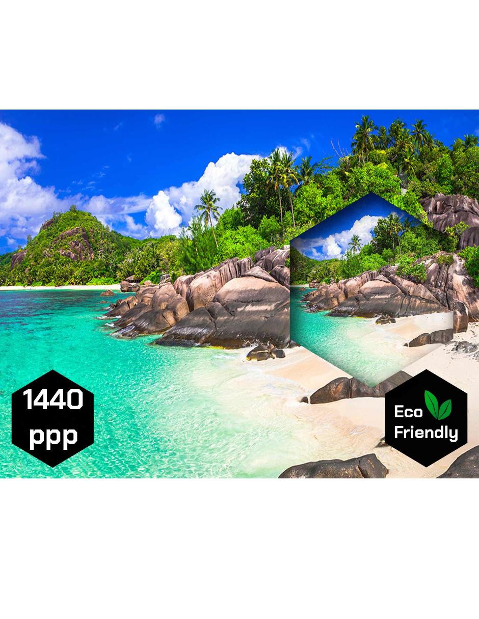 Cuadro decorativo canvas Pixelarte Naturaleza Playa Seychelles rectangular