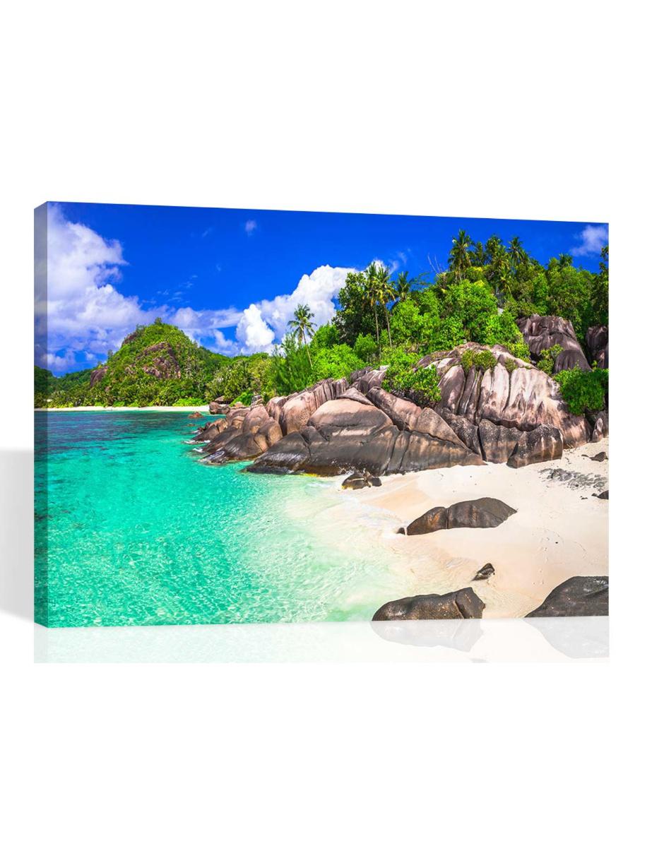 Cuadro decorativo canvas Naturaleza Playa Seychelles rectangular
