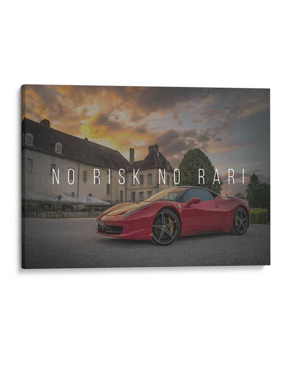 Cuadro impreso en lienzo No risk no rari