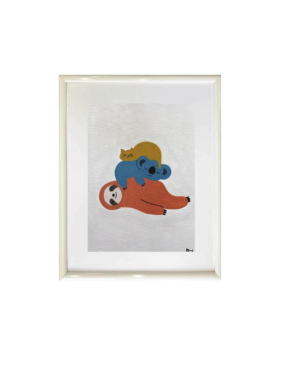 Cuadro de 3 Pinturas Infantiles Colección Babyart técnica acrílico 3