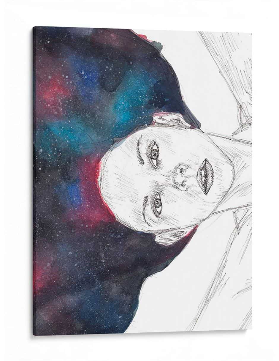 Litografía Universe In Your Hair técnica Impresión Litografía Universe In Your Hair técnica Impresión