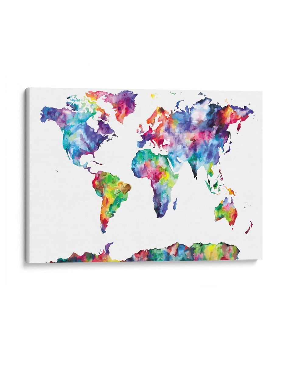 Litografía El Mundo en Acuarela técnica Impresión 1