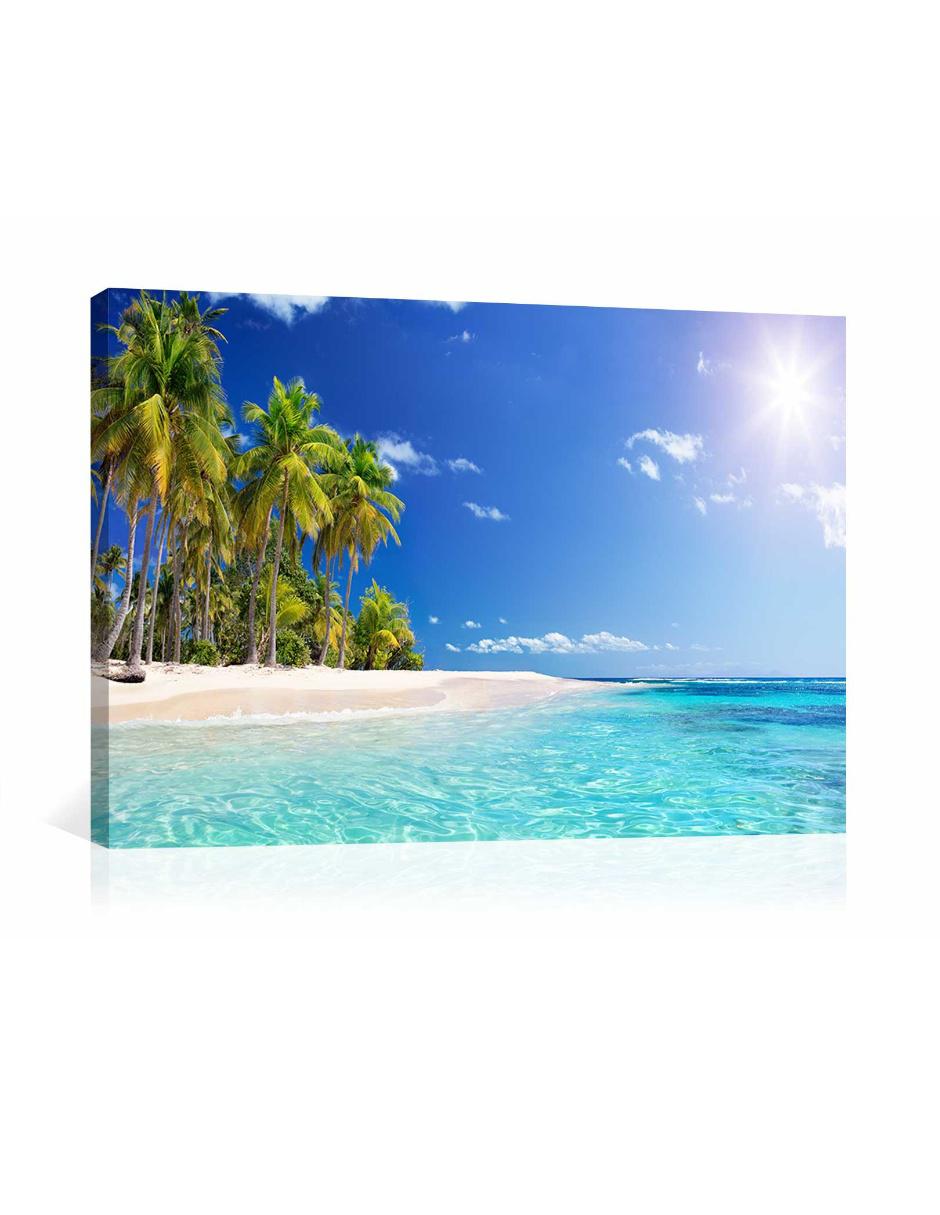 Cuadro Decorativo Canvas Naturaleza Playa Sol y Arena rectangular