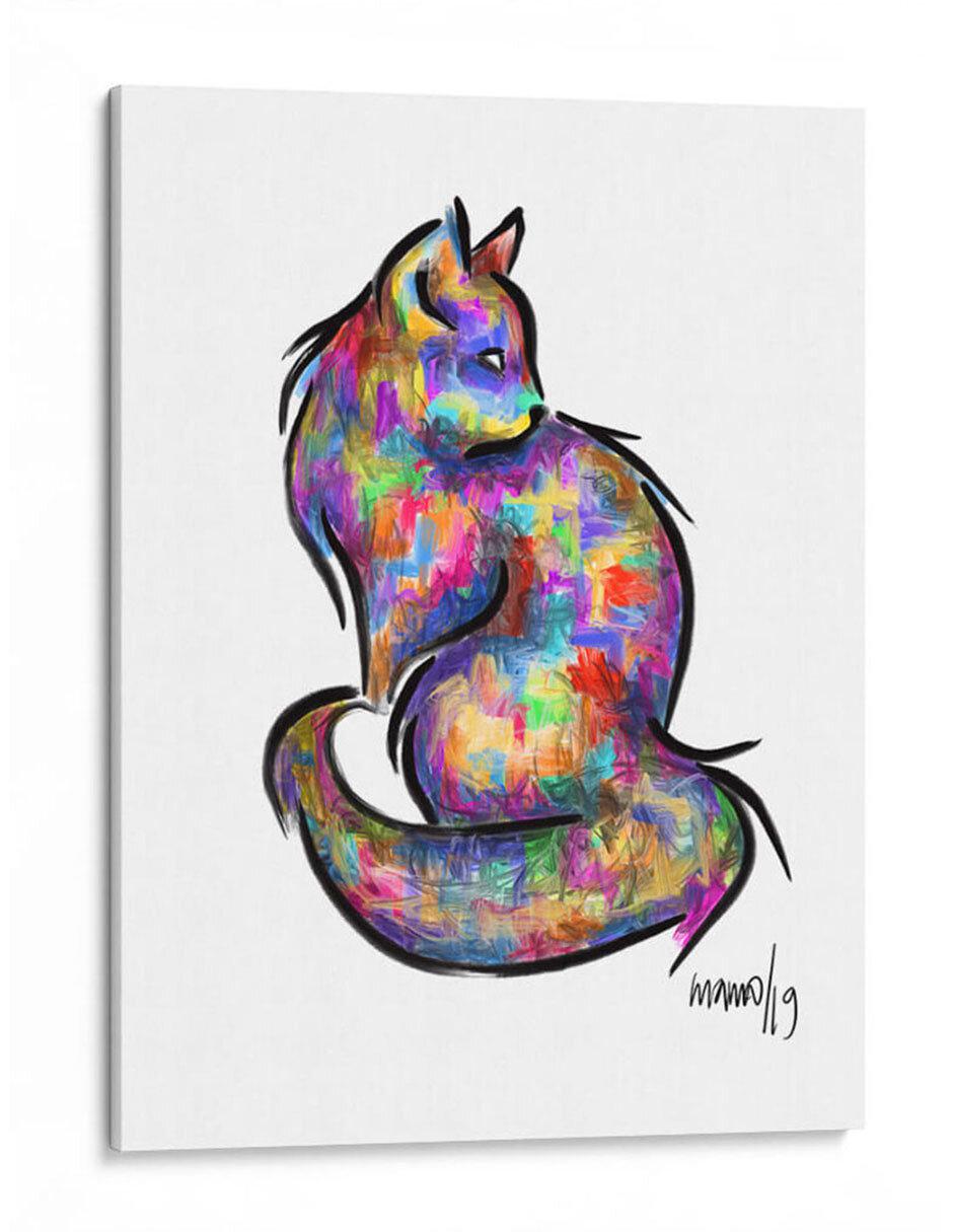 Litografía Gato Arcoiris técnica Impresión Litografía Gato Arcoiris técnica Impresión