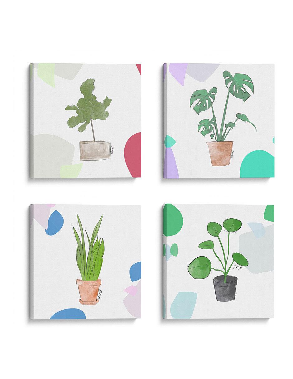 Set litografías Set 4 Lindas Plantitas técnica Impresión 1