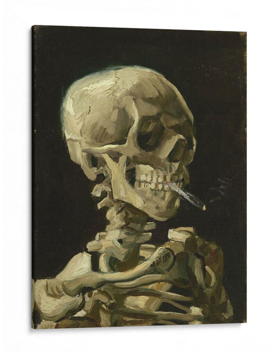 Litografía Cráneo Fumando técnica Impresión