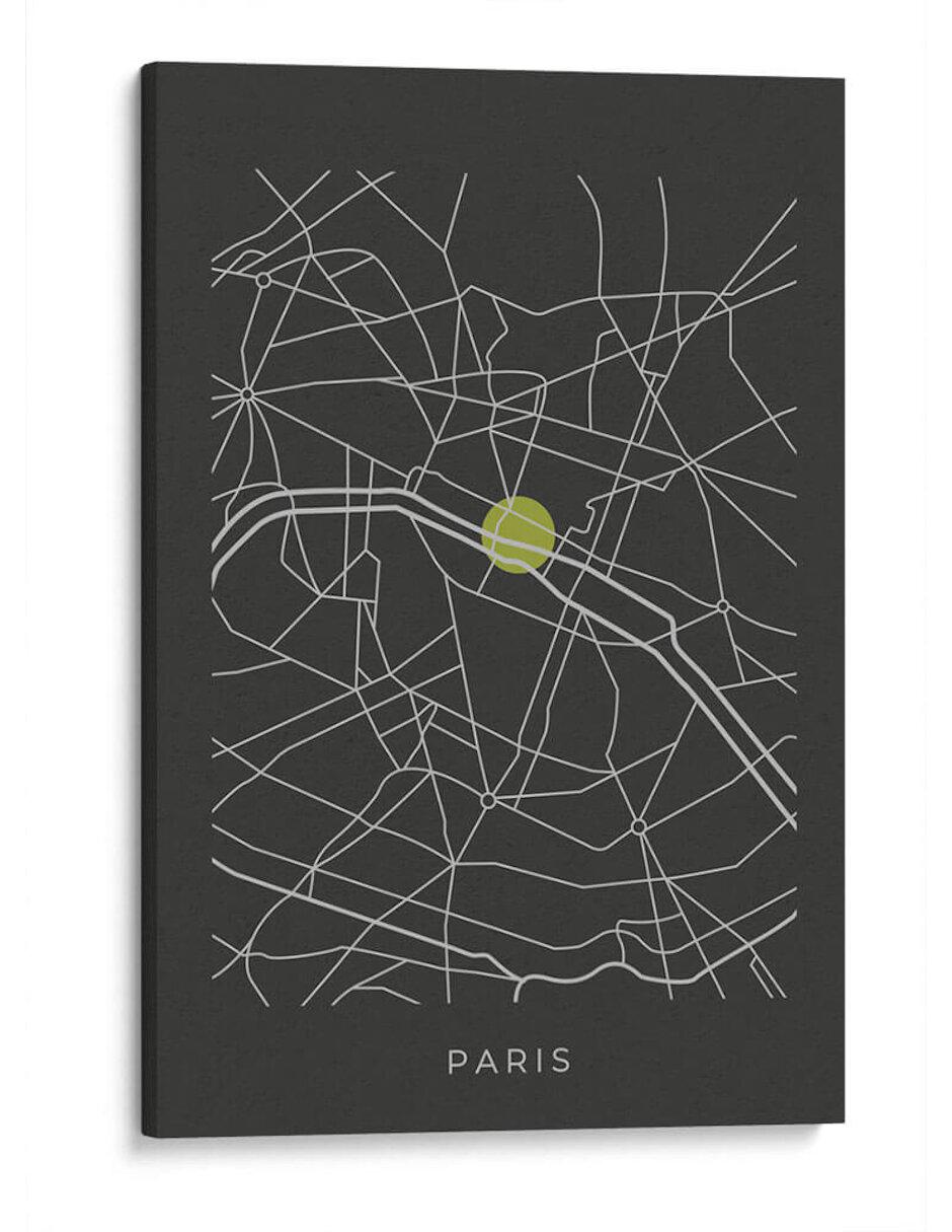 Litografía Paris Map técnica Impresión