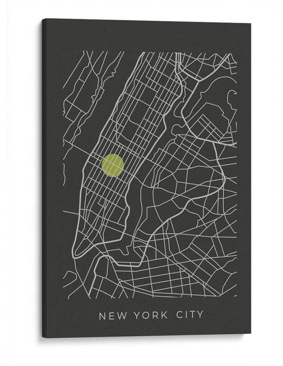 Litografía NYC Map técnica Impresión Litografía NYC Map técnica Impresión