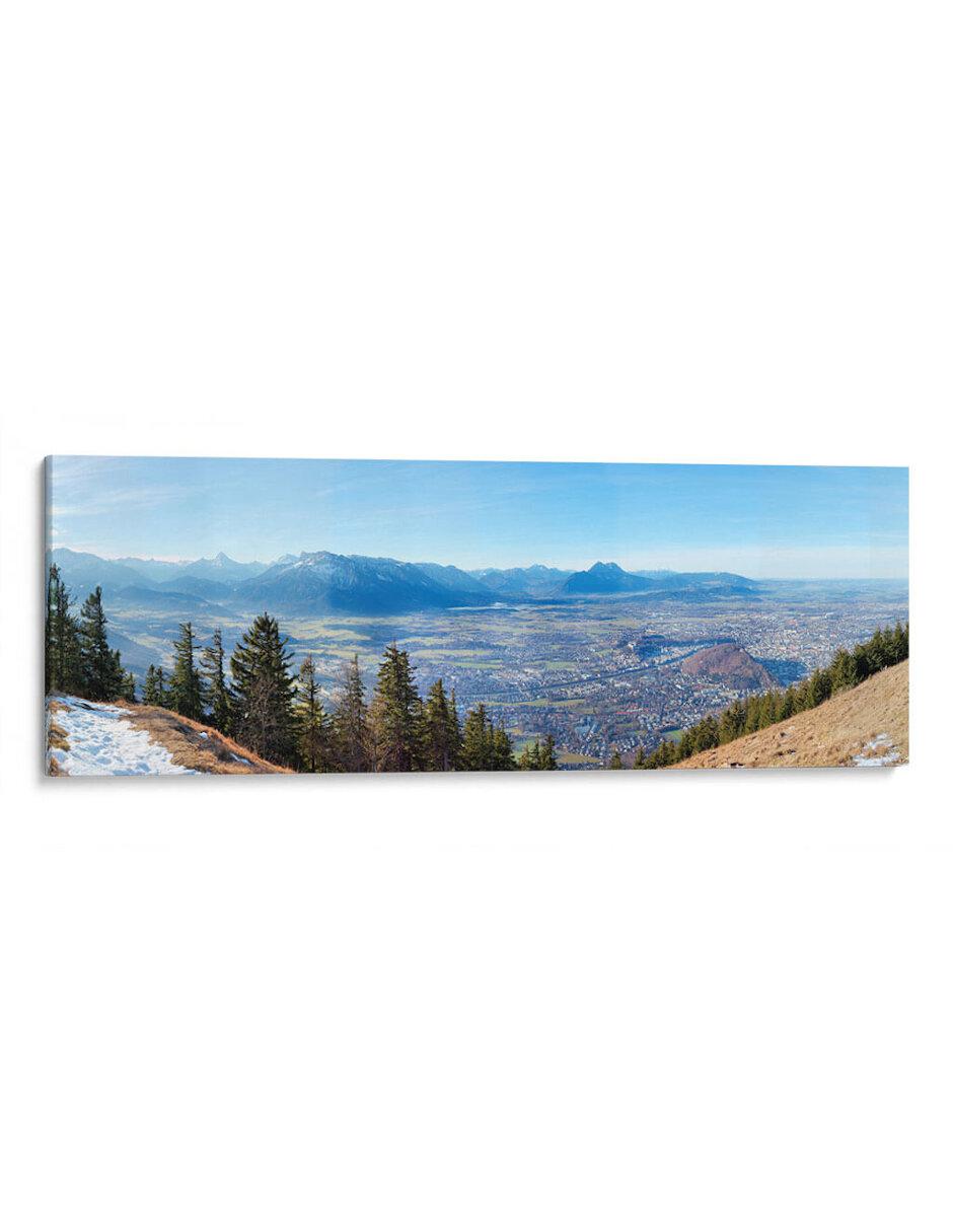 Litografía Salzburgo visto desde Gaisberg técnica Impresión
