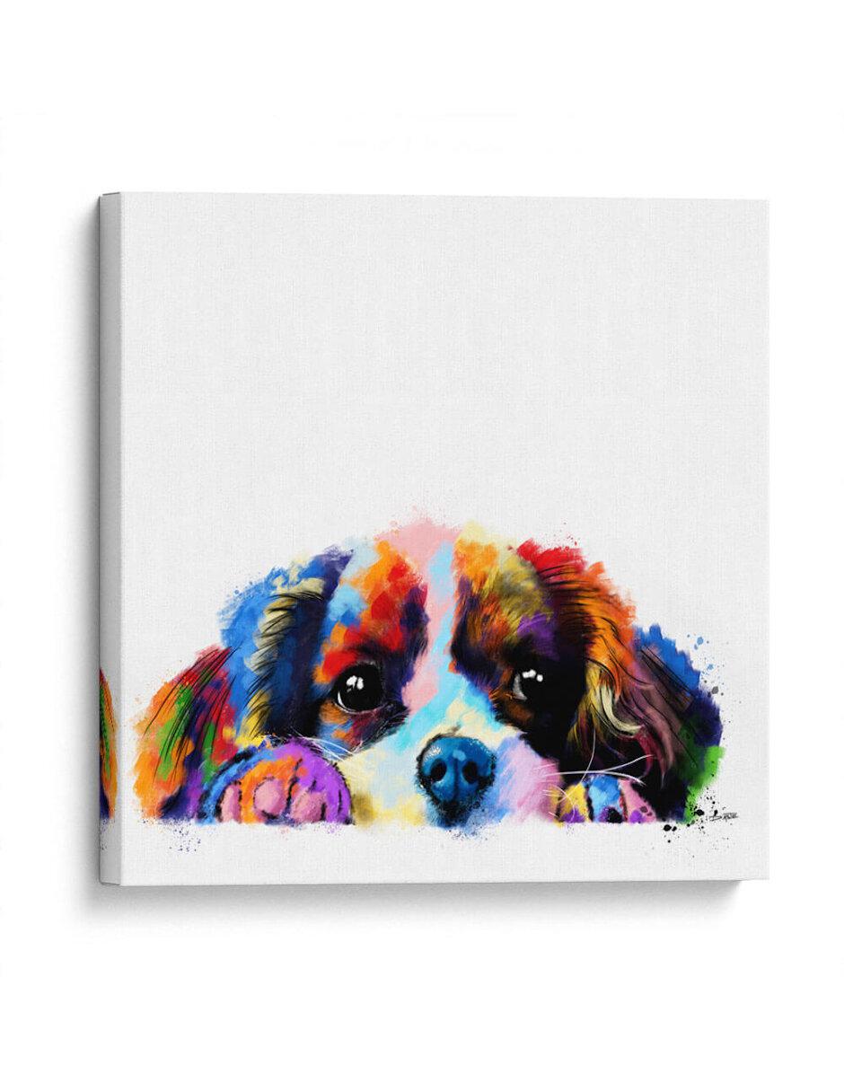 Litografía Baby Cavalier King Charles técnica Impresión