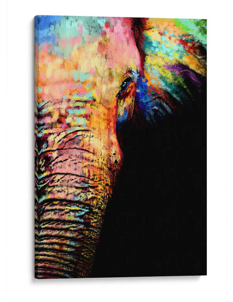 Litografía Close Up Elefante técnica Impresión