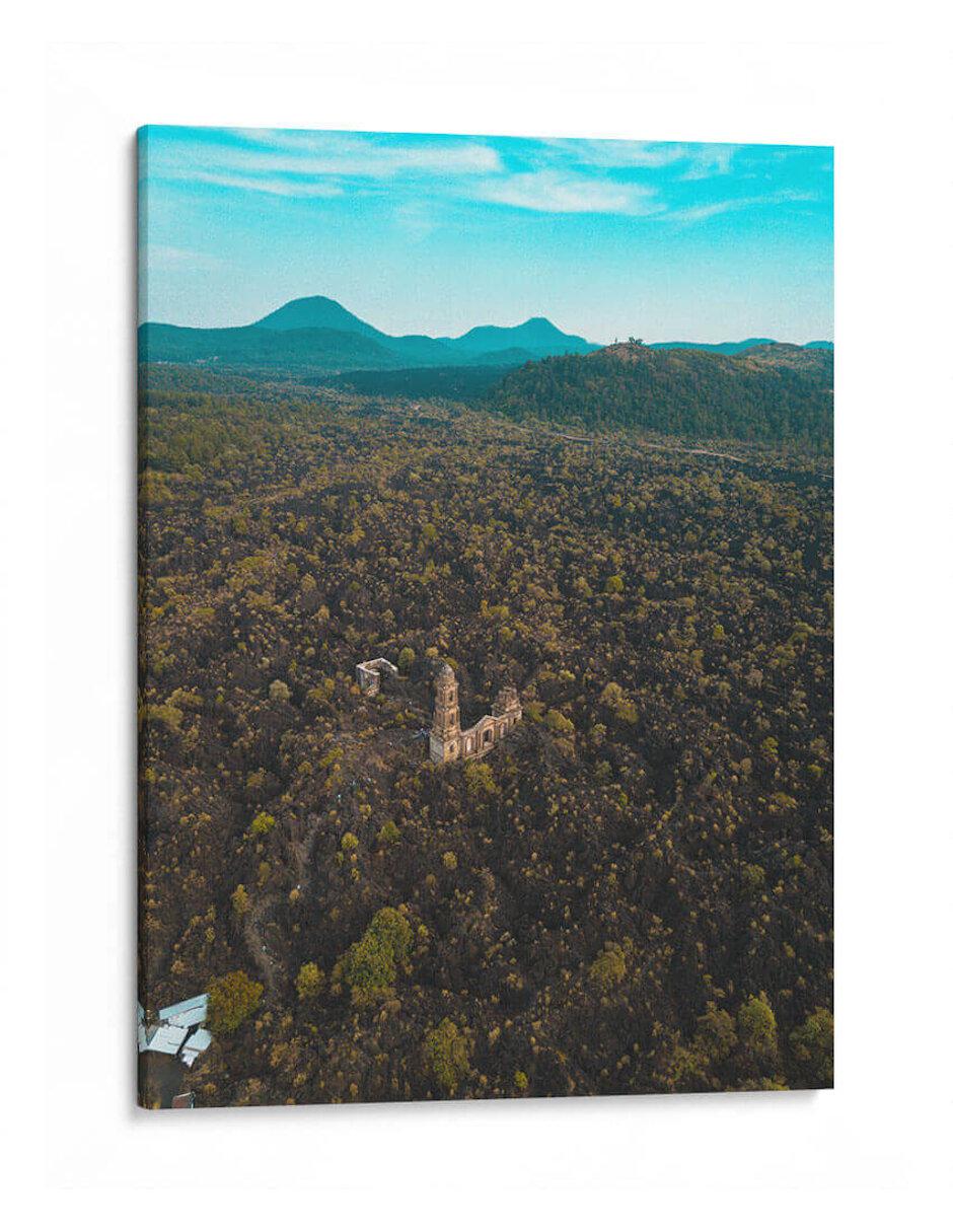 Litografía Ruinas de Volcán Paricutín 2 técnica Impresión