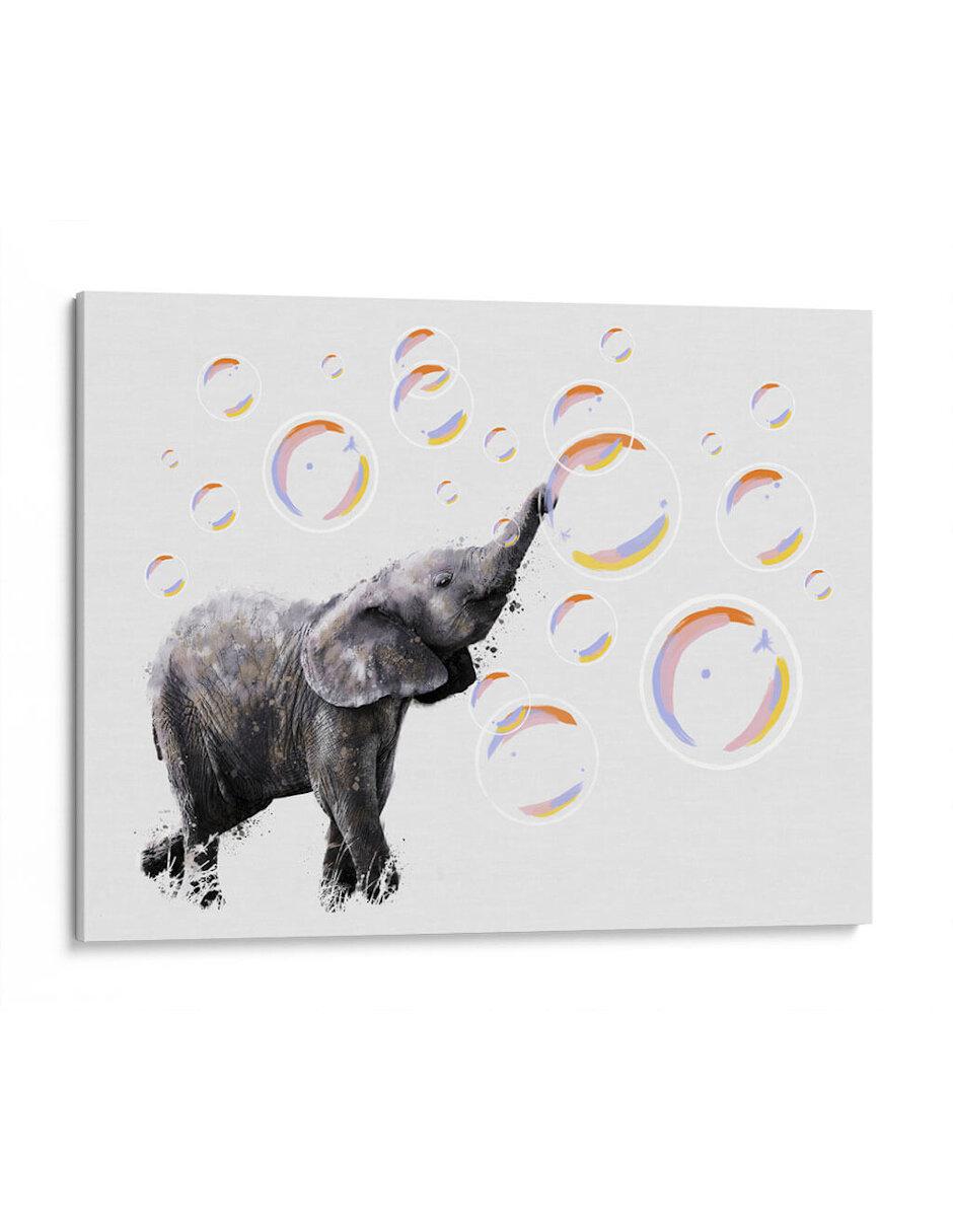 Litografía Bebé Elefante y sus Burbujas técnica Impresión Litografía Bebé Elefante y sus Burbujas técnica Impresión