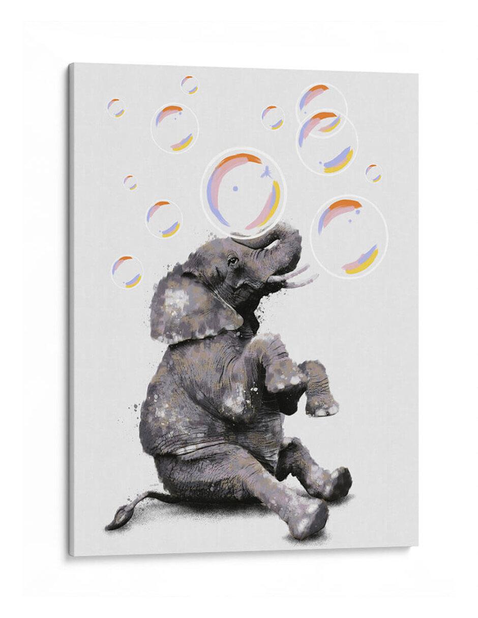 Imagen de producto Litografía Canvas Lab Bebé Elefante y sus Burbujas técnica Impresión