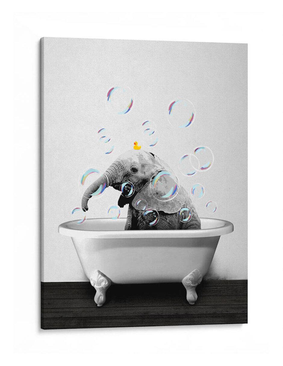 Litografía Baby Elephant Bath técnica Impresión