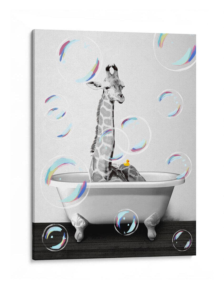Litografía Giraffe Bath Litografía Giraffe Bath