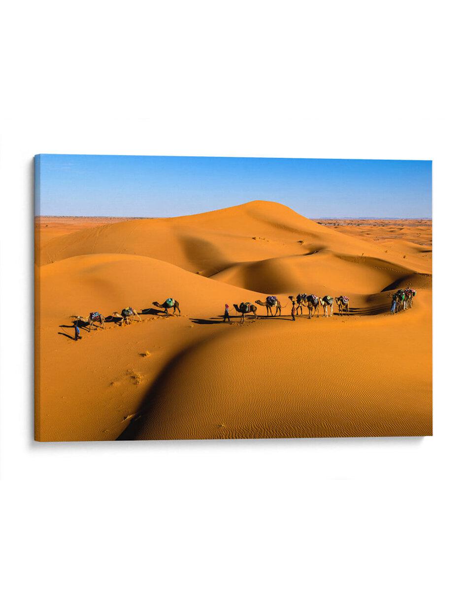 Litografía Camellos en Dunas técnica Impresión