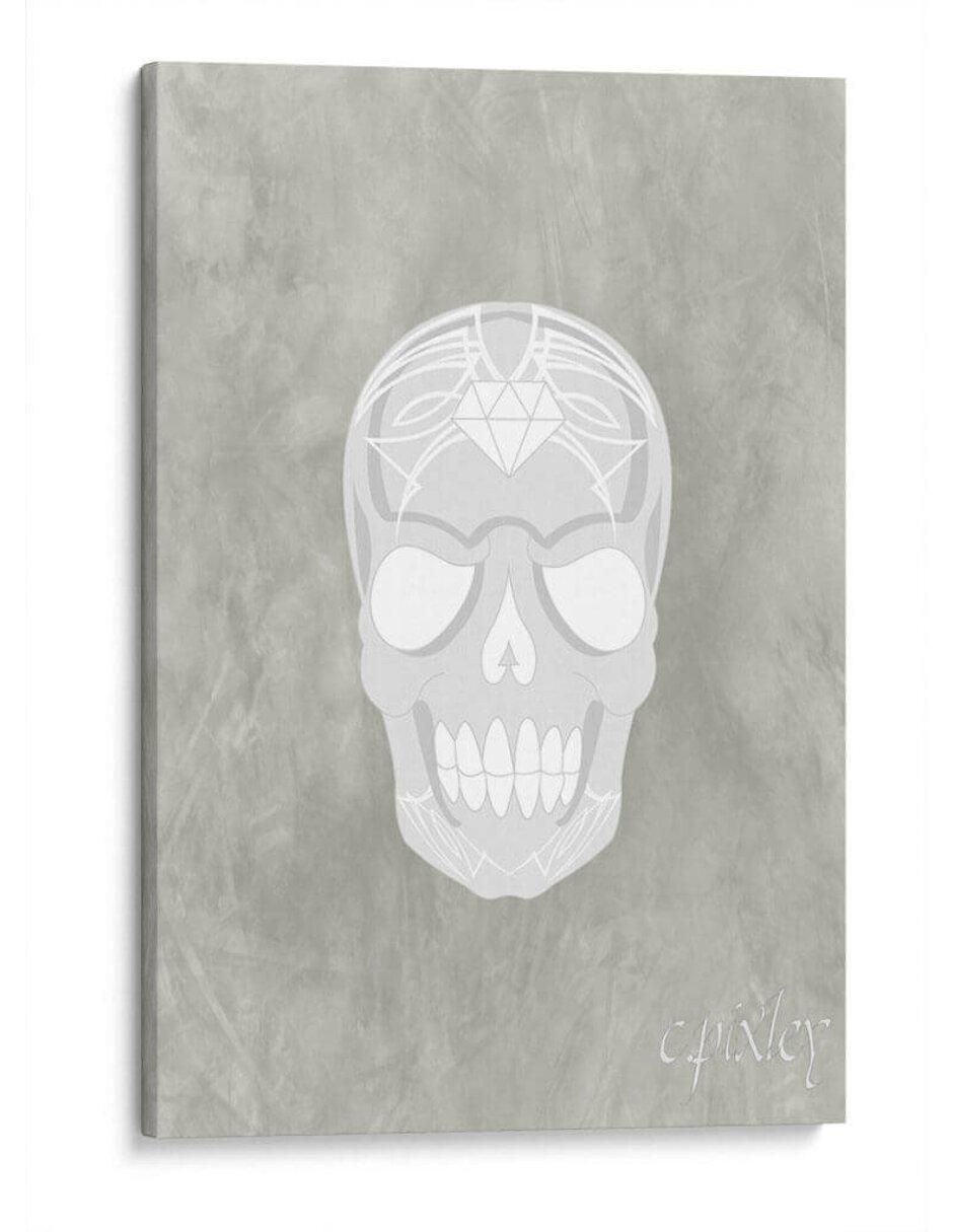 Litografía Calavera Blanca C.Pixley técnica Impresión Litografía Calavera Blanca C.Pixley técnica Impresión