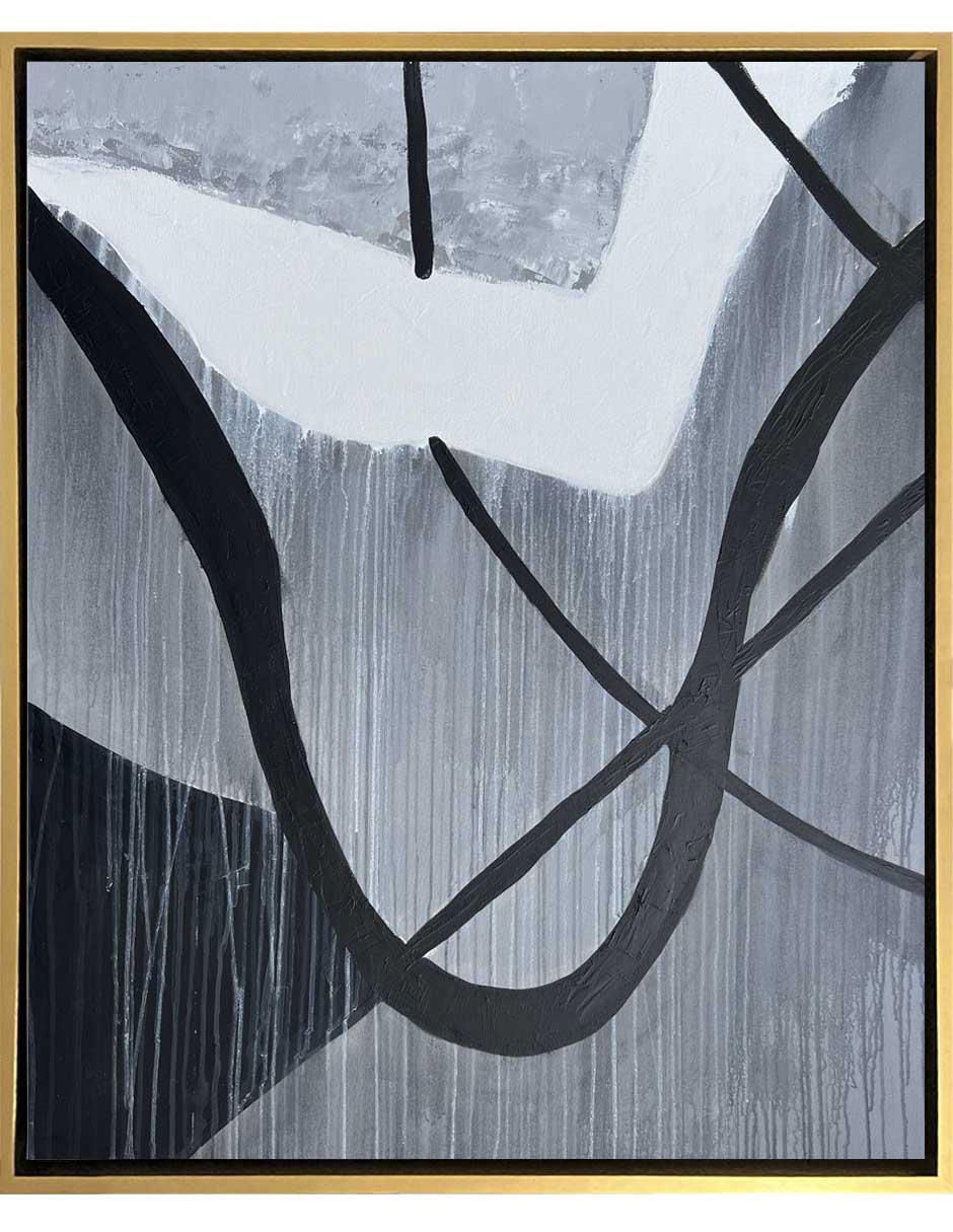 Pintura de 4 Vistas Hecha A Mano Abstracta técnica acrílico 2