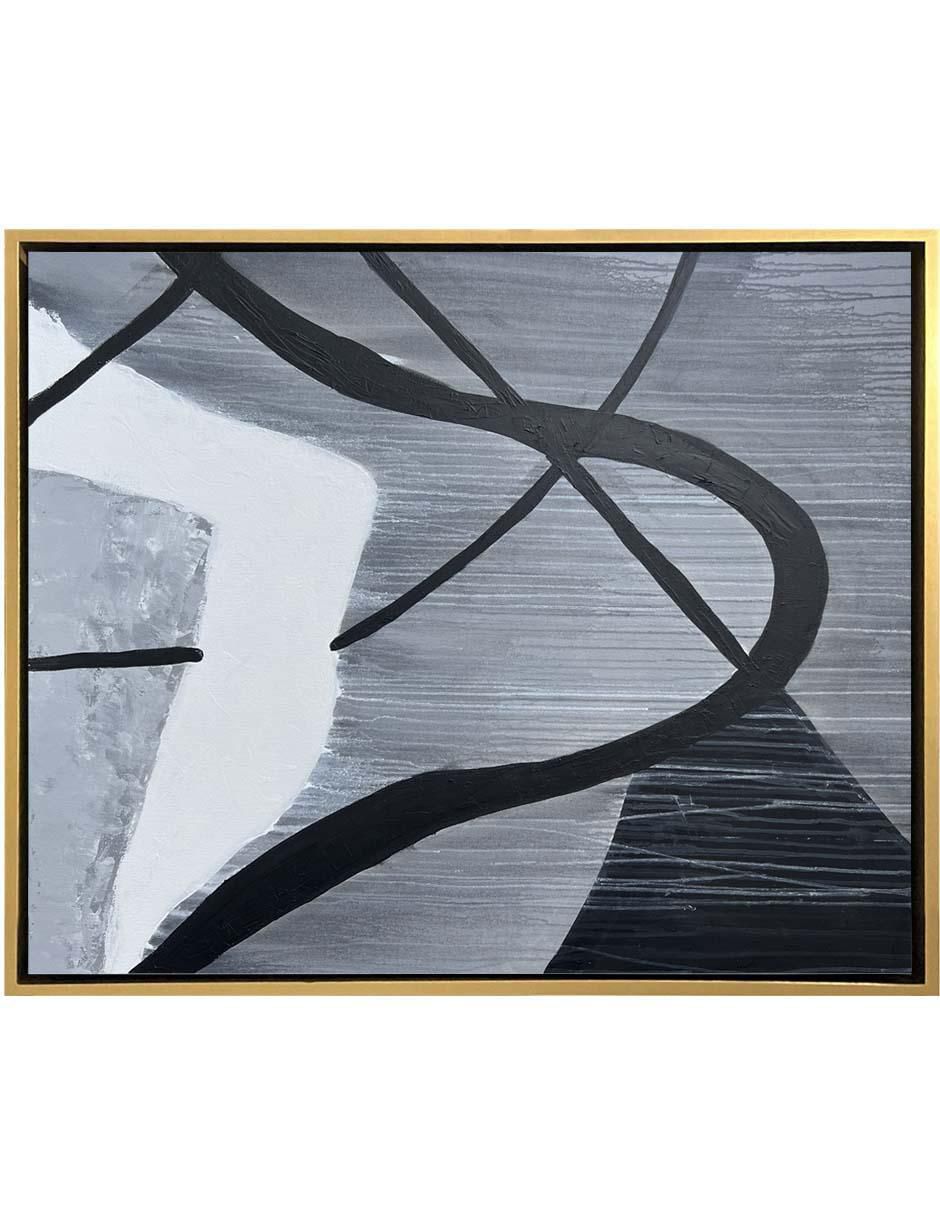 Pintura de 4 Vistas Hecha A Mano Abstracta técnica acrílico 3