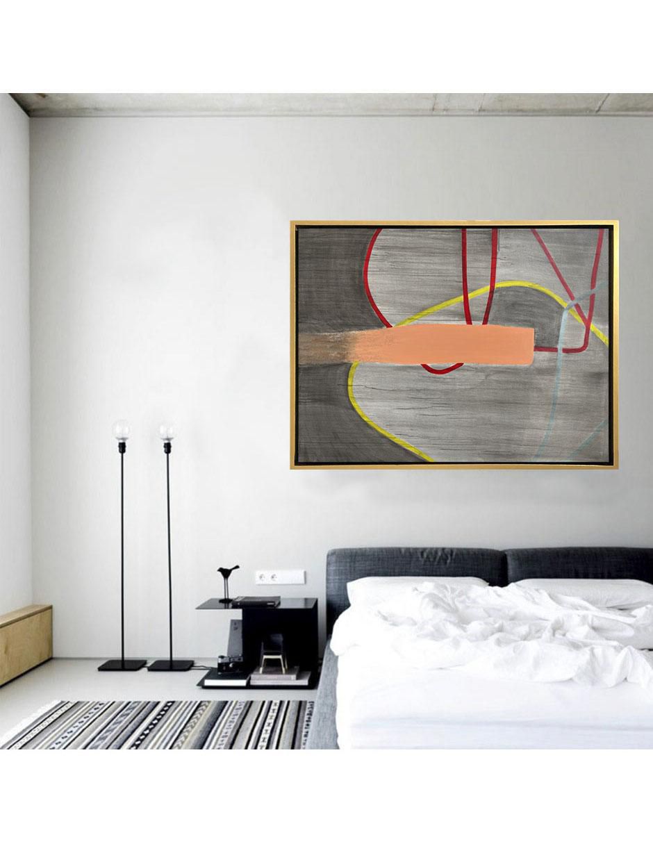 Pintura de 4 Vistas Hecha A Mano Abstracta técnica acrílico 6