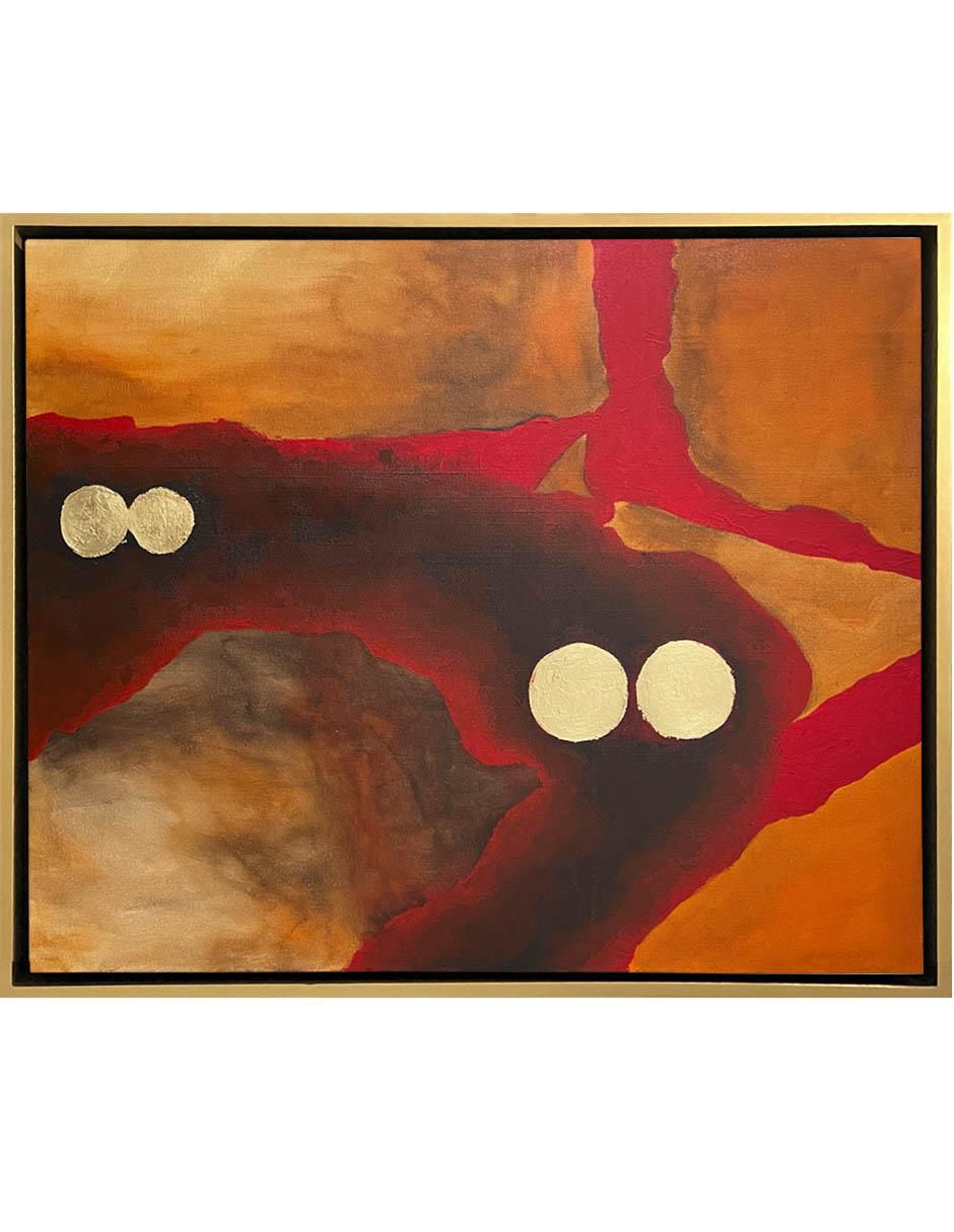 Pintura de 4 Vistas Hecha A Mano Abstracta técnica mixta 2