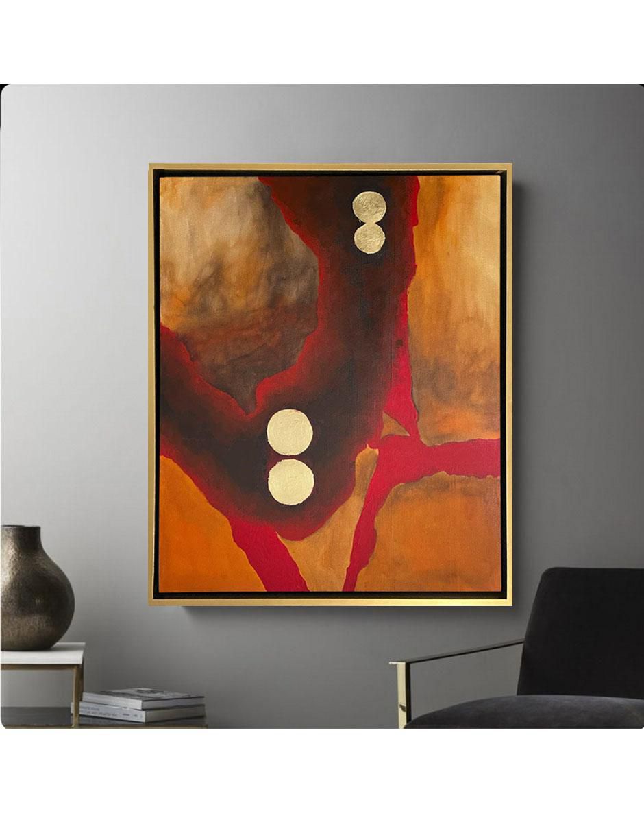 Pintura de 4 Vistas Hecha A Mano Abstracta técnica mixta 6