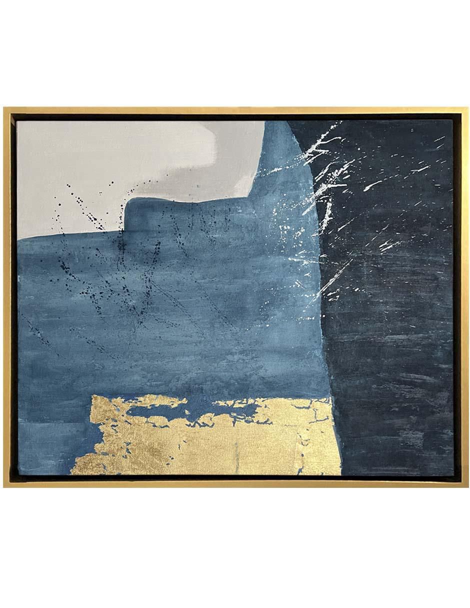 Pintura de 4 Vistas Con Hoja de Oro técnica mixta 2