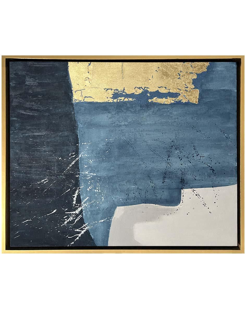 Pintura de 4 Vistas Con Hoja de Oro técnica mixta 4