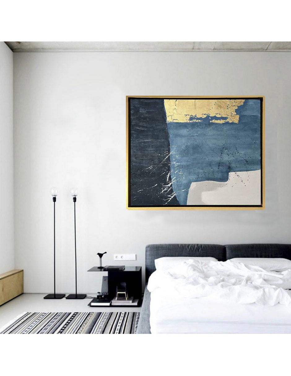 Pintura de 4 Vistas Con Hoja de Oro técnica mixta 6