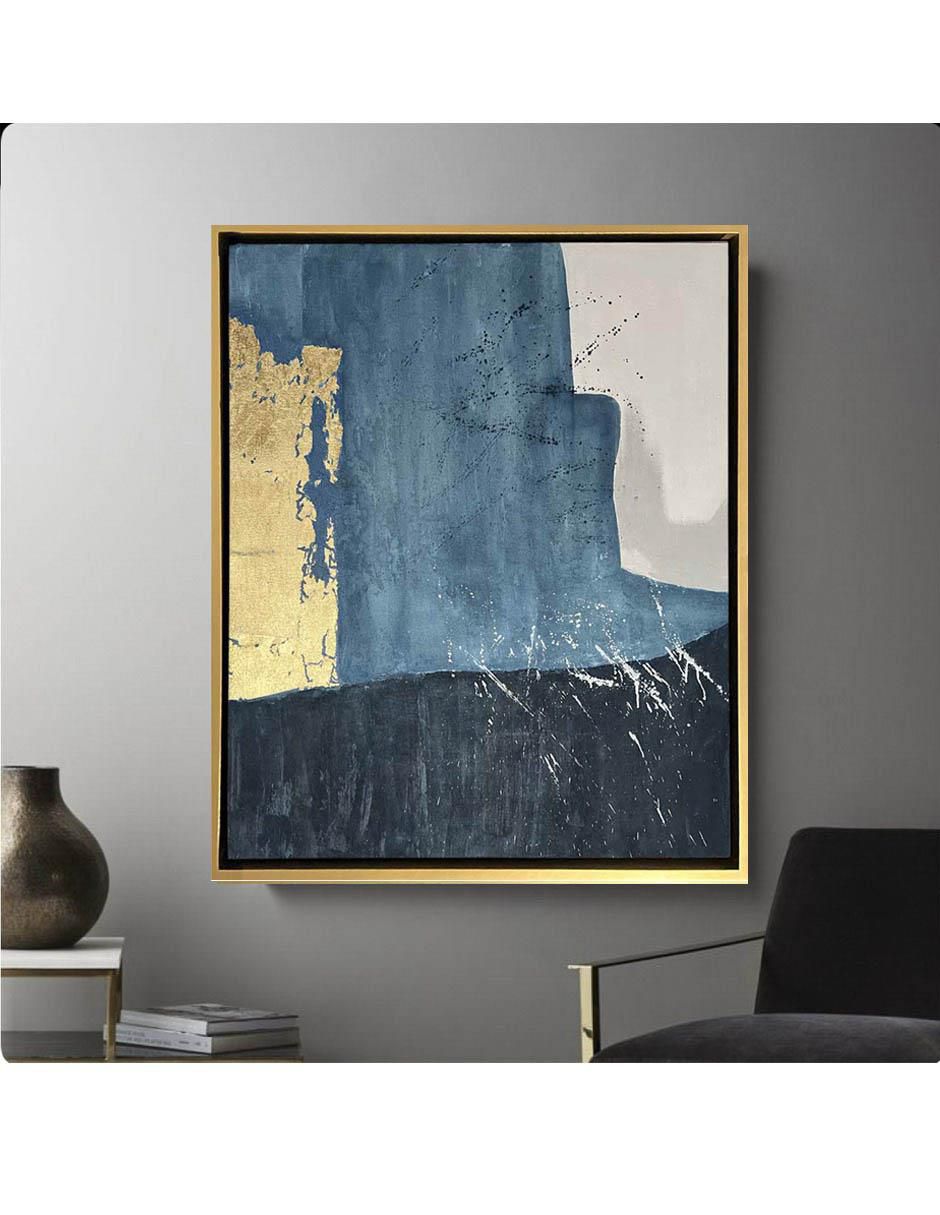 Pintura de 4 Vistas Con Hoja de Oro técnica mixta 7