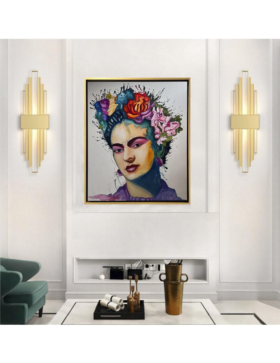 Pintura Frida Kahlo técnica mixta Frida Kahlo 2
