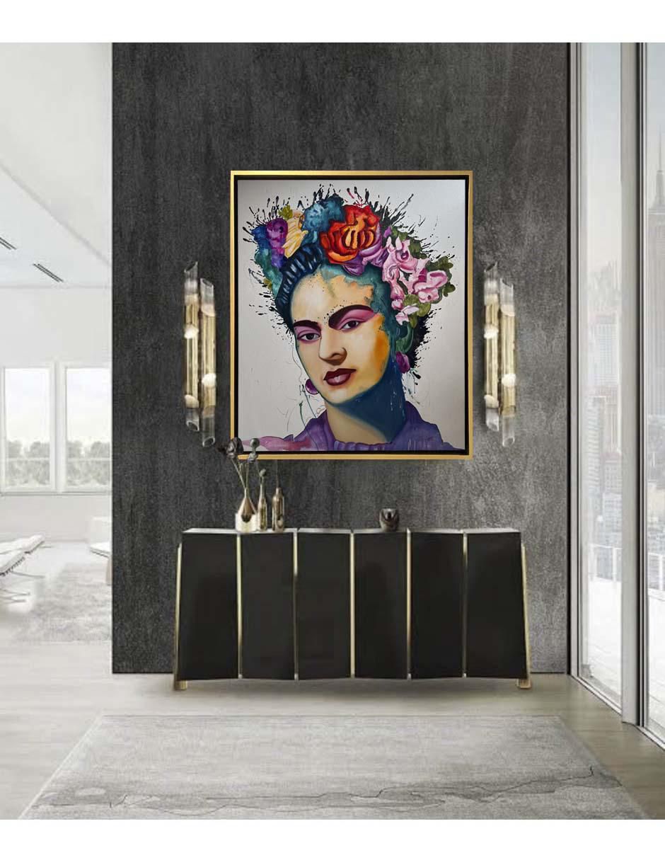 Pintura Frida Kahlo técnica mixta Frida Kahlo 3