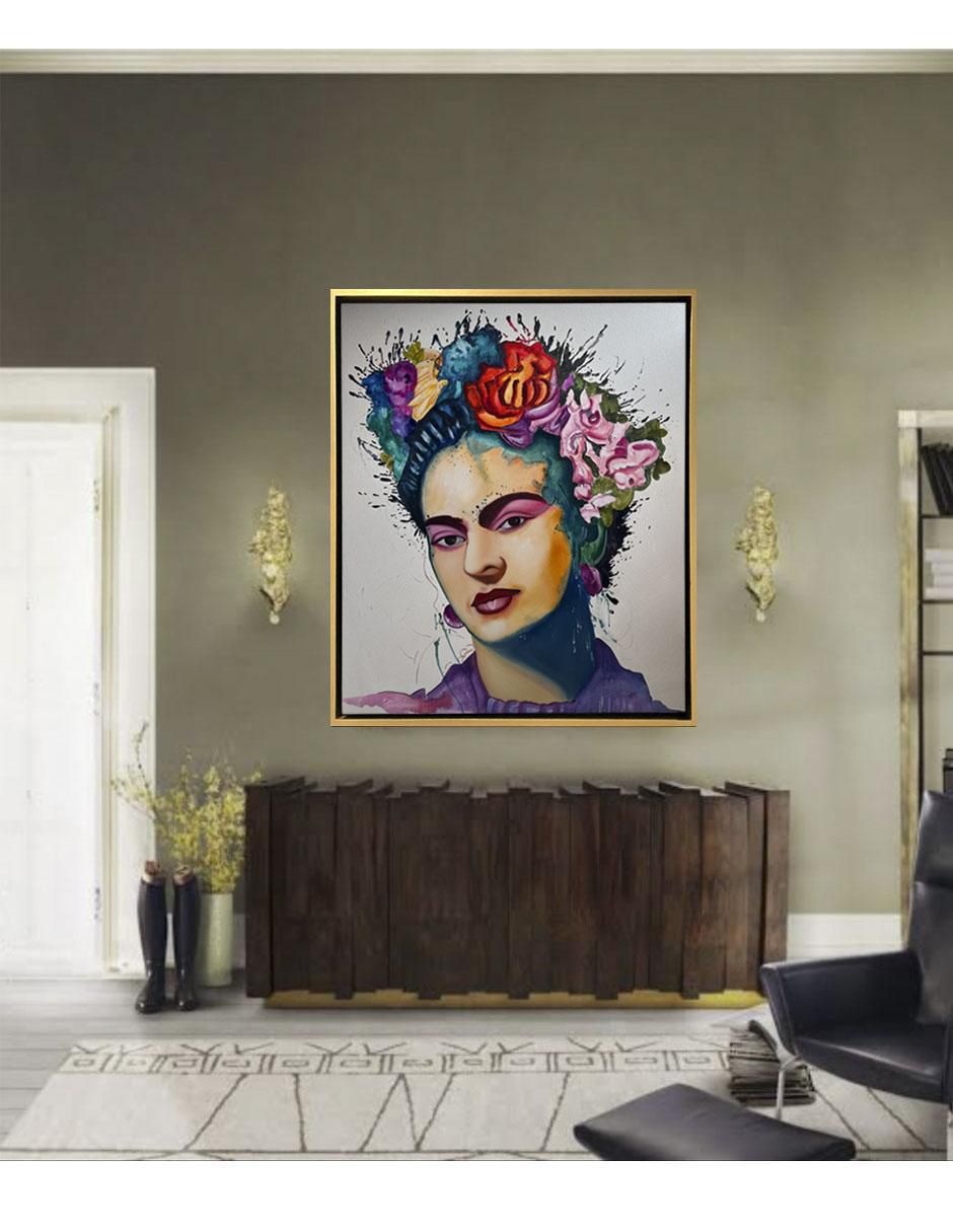 Pintura Frida Kahlo técnica mixta Frida Kahlo 4