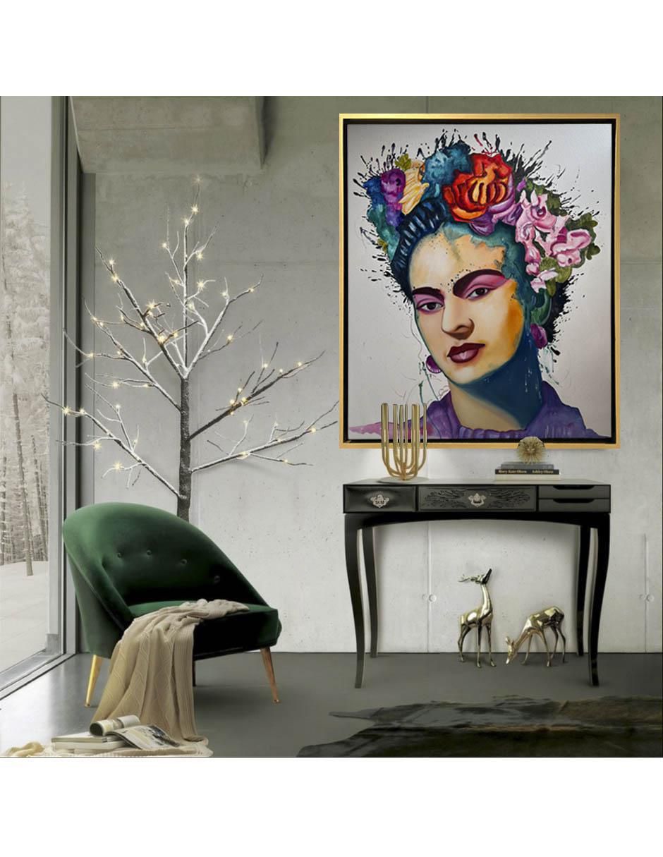 Pintura Frida Kahlo técnica mixta Frida Kahlo 5