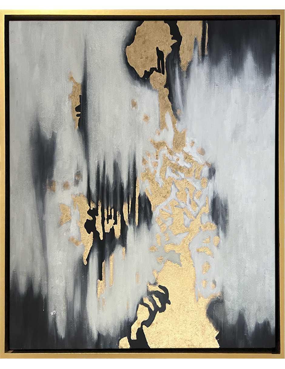 Pintura Lluvia de oro técnica mixta Lune Art Gallery