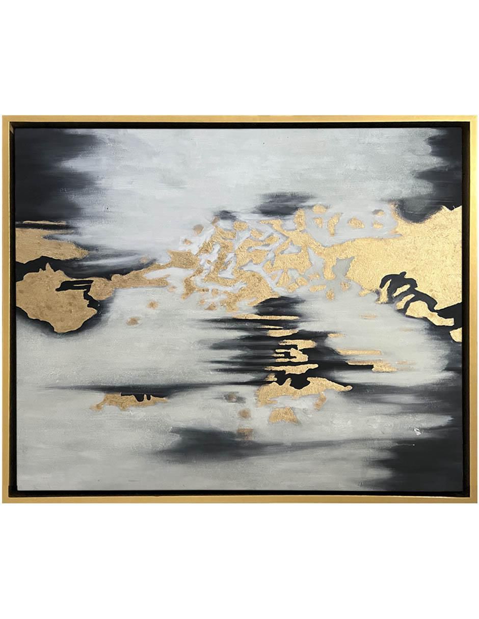 Pintura Lluvia de oro técnica mixta Lune Art Gallery