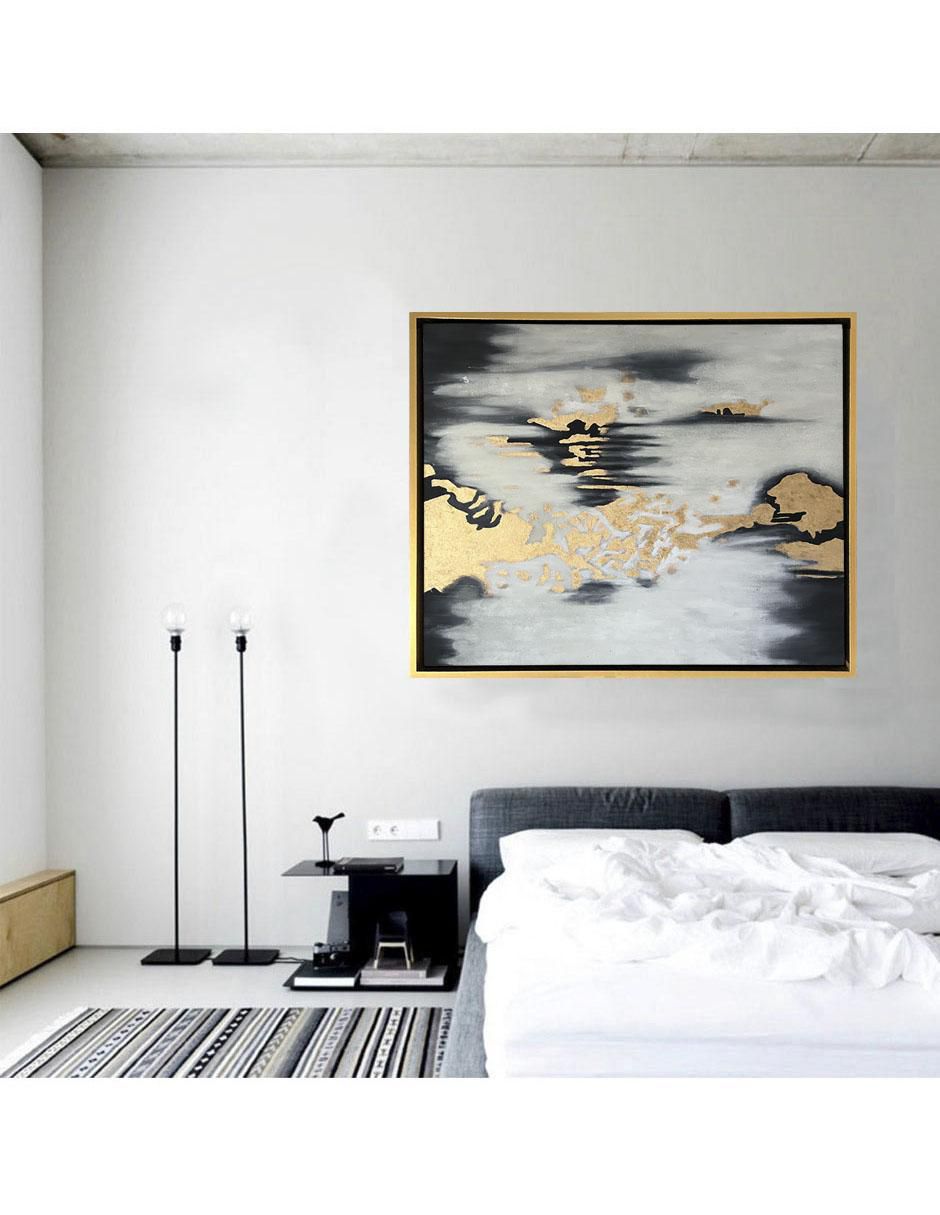 Pintura Lluvia de oro técnica mixta Lune Art Gallery Pintura Lluvia de oro técnica mixta Lune Art Gallery