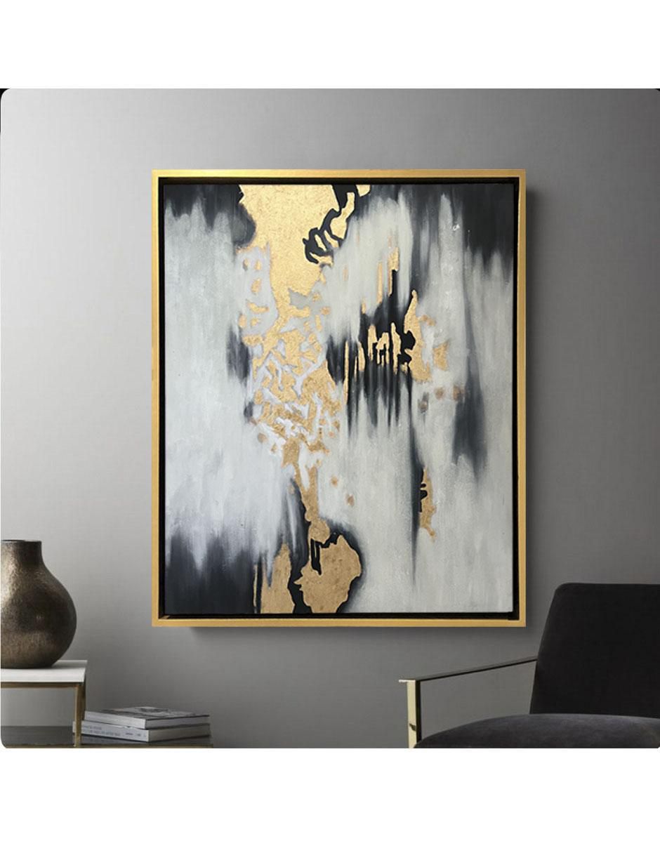 Pintura Lluvia de oro técnica mixta Lune Art Gallery
