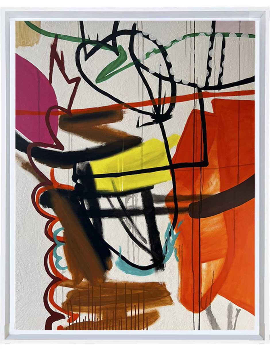 Pintura Abstracta De 4 Vistas Elaborada Totalmente A Mano técnica mixta