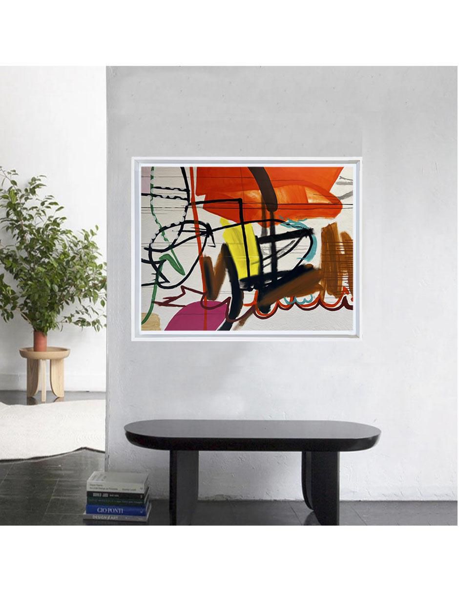 Pintura Abstracta De 4 Vistas Elaborada Totalmente A Mano técnica mixta 8