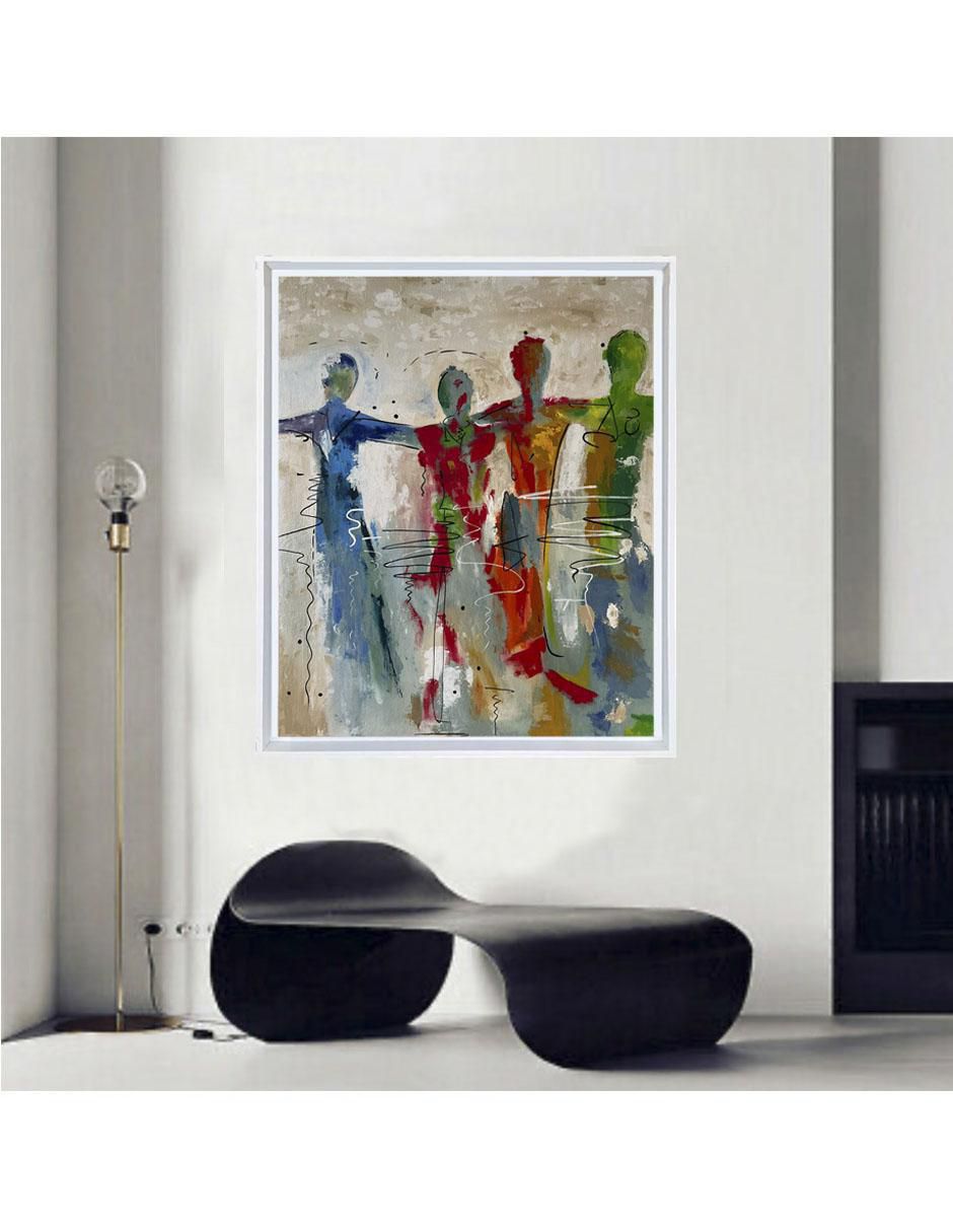 Pintura técnica mixta Lune Art Gallery Abstracta