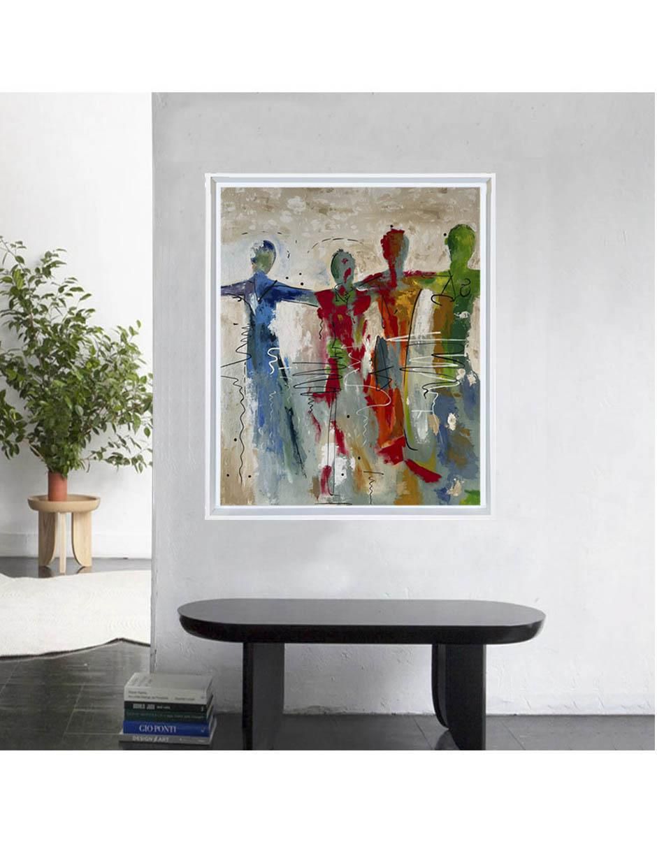 Pintura técnica mixta Lune Art Gallery Abstracta
