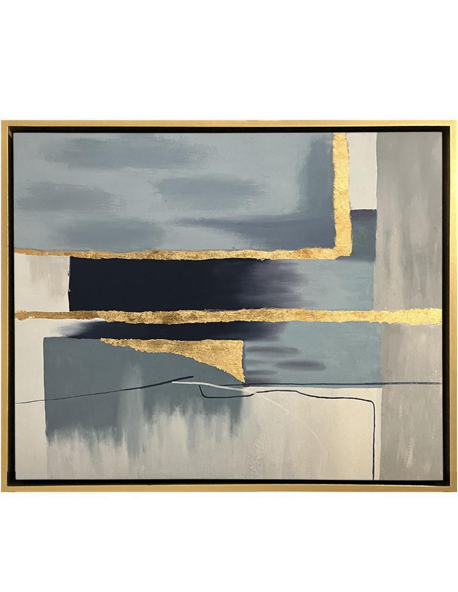 Pintura Con hoja de oro técnica mixta Lune Art Gallery