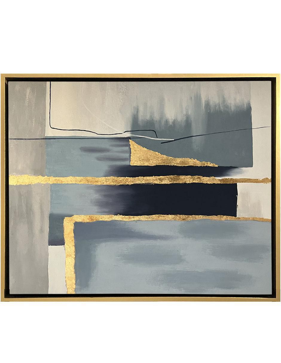 Pintura Con hoja de oro técnica mixta Lune Art Gallery