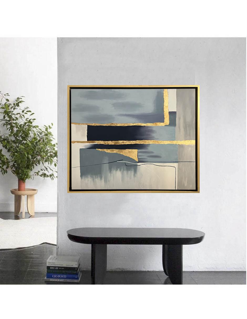 Pintura Con hoja de oro técnica mixta Lune Art Gallery