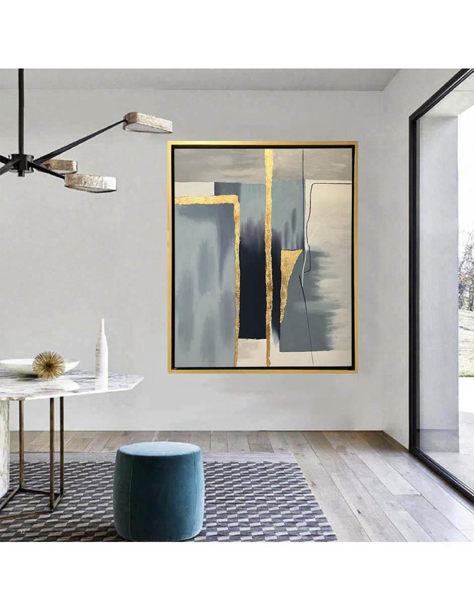 Pintura Con hoja de oro técnica mixta Lune Art Gallery