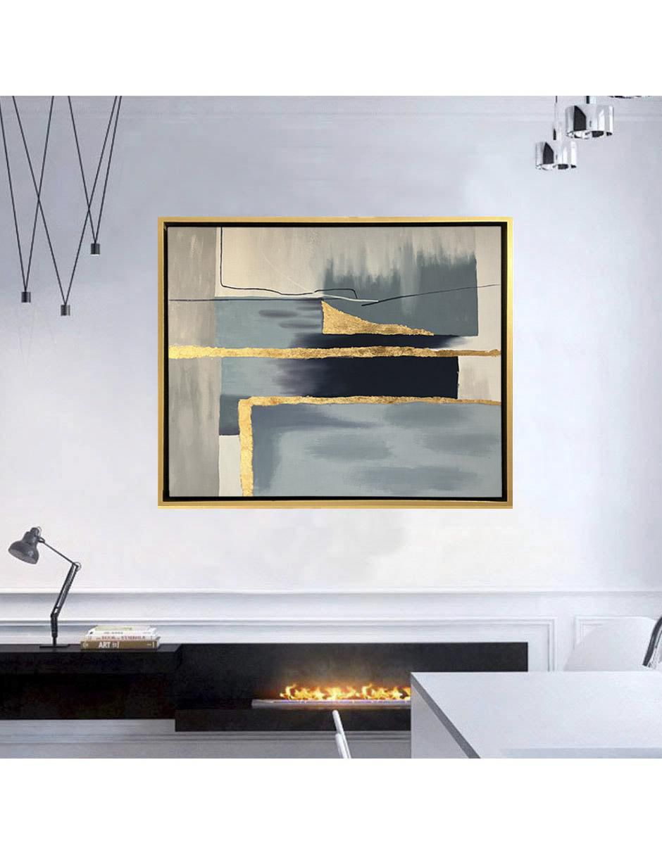 Pintura Con hoja de oro técnica mixta Lune Art Gallery