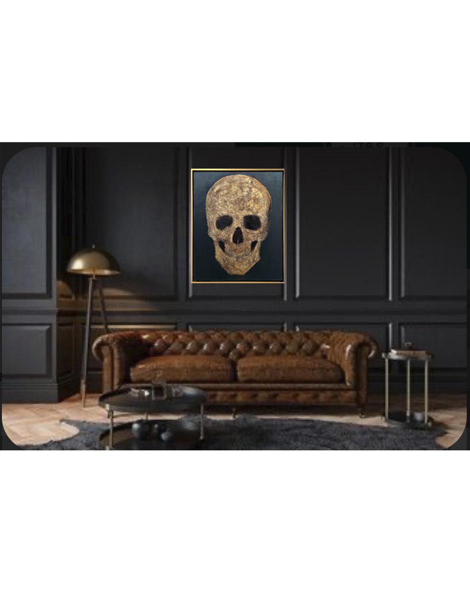 Pintura Skull técnica mixta 4