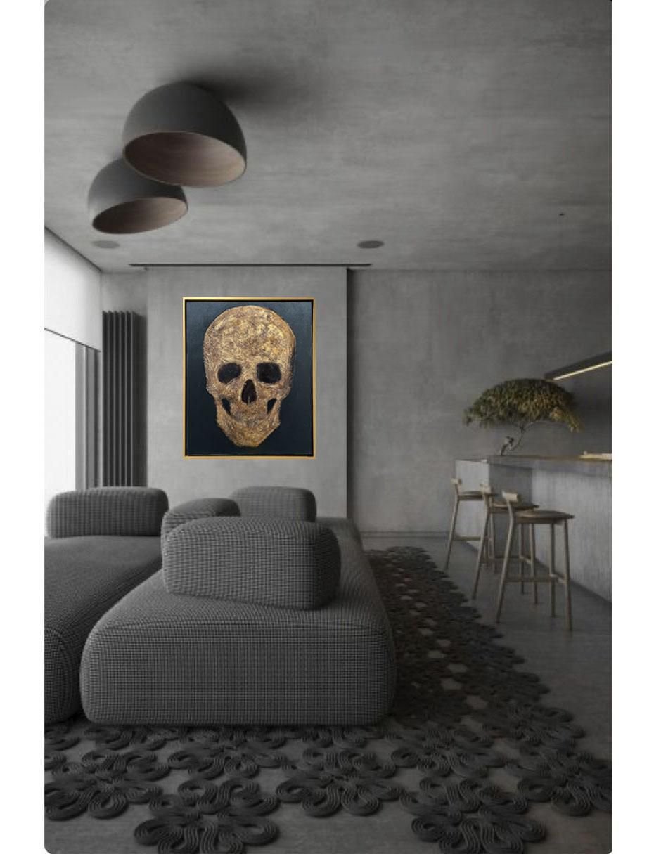 Pintura Skull técnica mixta 3